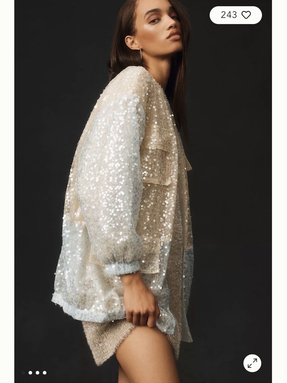 Anthropologie Sequin Bomber
